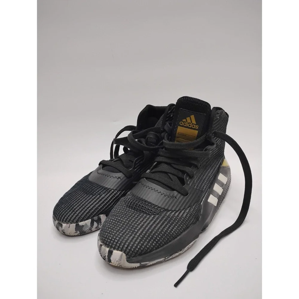 adidas Pro Bounce 2019 Shoe Men's Basketball  Black White Grey High Top